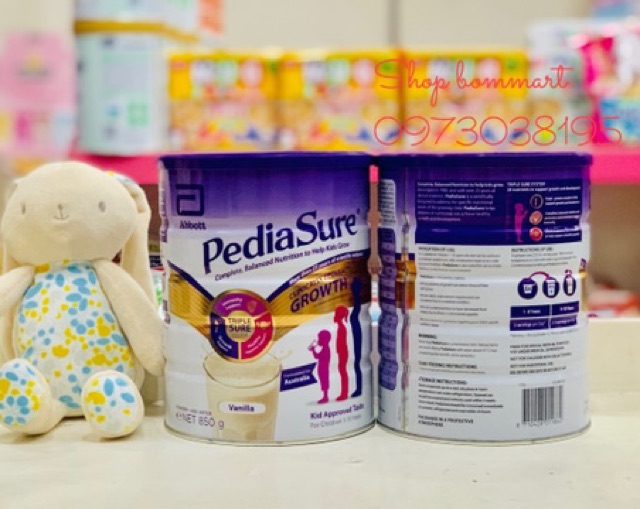 Sập giá sữa pediasure úc nắp tím hộp 850g date 9/2019