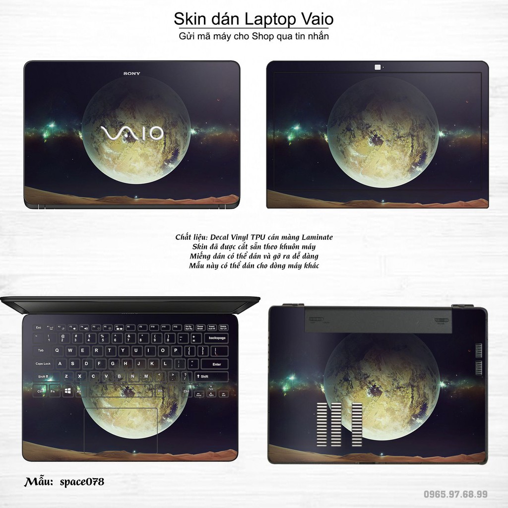 Skin dán Laptop Sony Vaio in hình không gian _nhiều mẫu 13 (inbox mã máy cho Shop)