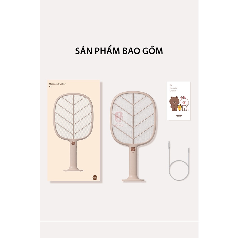 Vợt muỗi Xiaomi Solove LINE FRIEND P2 - Vợt bắt muỗi Xiaomi Solove P2