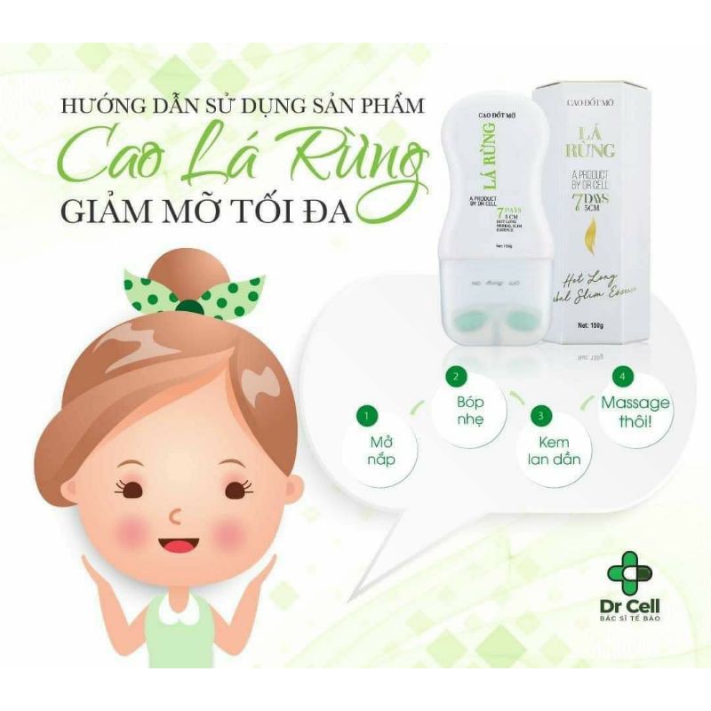 CAO LÁ RỪNG + 🎁 [CHÍNH HÃNG CÔNG TY DR CELL] -Kem tan mỡ tốt nhất thị trường