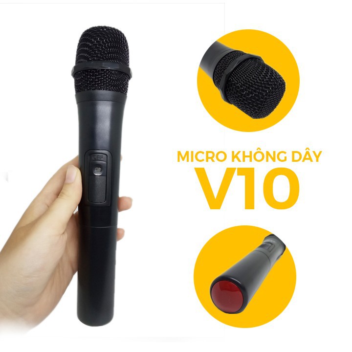 Micro hỗ trợ Karaoke V10 không dây