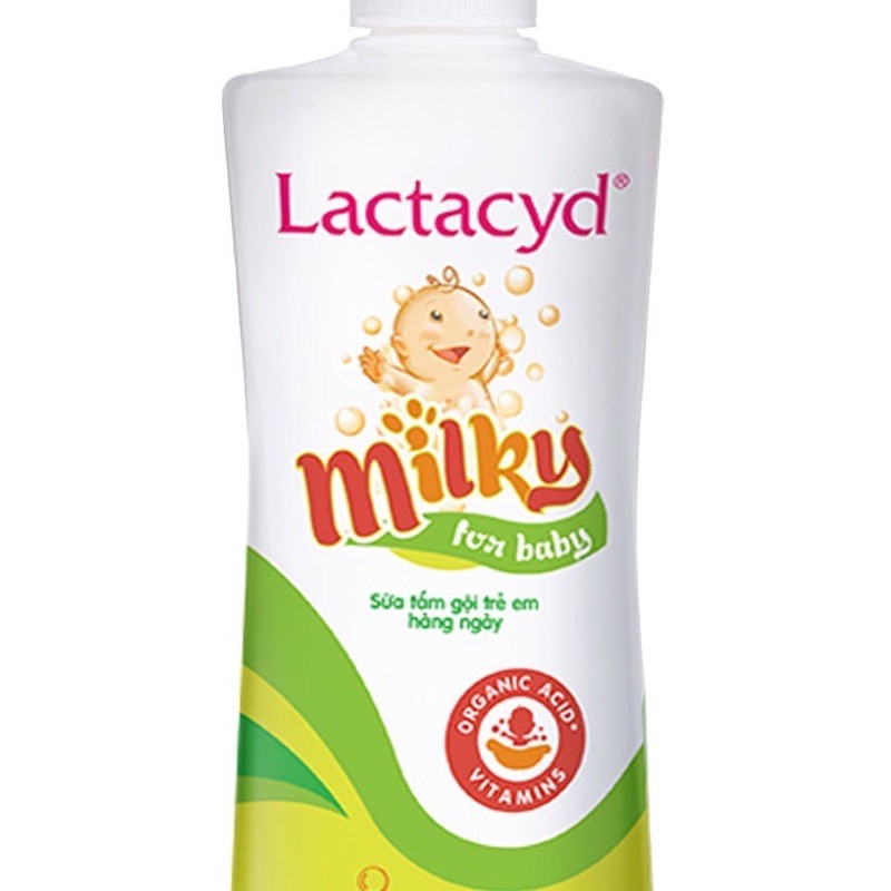 Sữa tắm gội trẻ em Lactacyd Milky 500ml