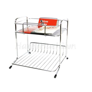Kệ để gia vị, đồ dùng nhà bếp 2 tầng bằng inox