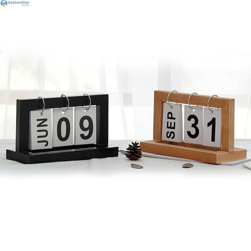 1 Lịch Để Bàn Bằng Gỗ Lật Dùng Cho Văn Phòng Diy