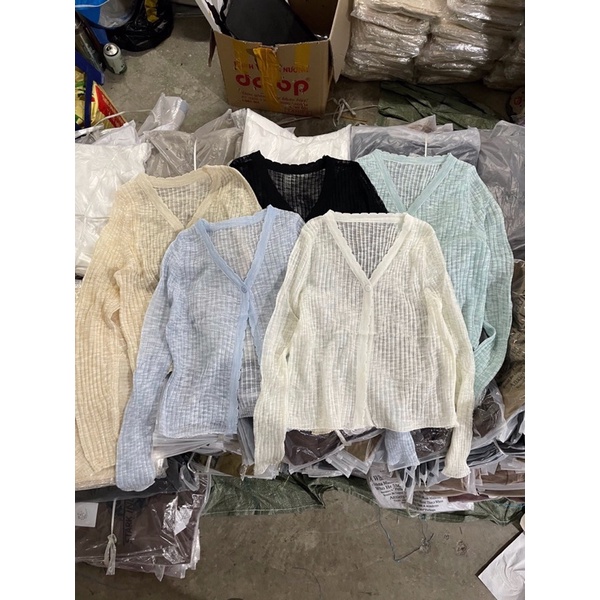 [Ảnh thật/Video]Áo Khoác LOẠI 1 Nữ Cardigan Len  Mỏng Màu Pastel Muối Tiêu Nhiều Màu Cực Hot Hit