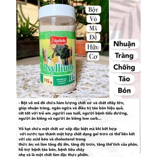 Bột vỏ mã đề hữu cơ Apotheke (150g)