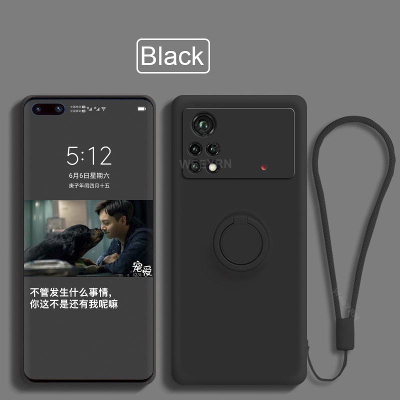 Ốp Điện Thoại TPU Silicon Mềm Chống Sốc Có Nhẫn Đỡ Từ Tính Cho Xiaomi Mi POCO C40 F4 X4 Pro 5G Xiaomi Mi POCO X4 M4 Pro 4G 5G