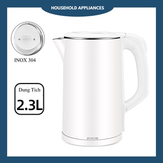 Ấm siêu tốc, ấm đun nước siêu tốc 2.3l inox 304