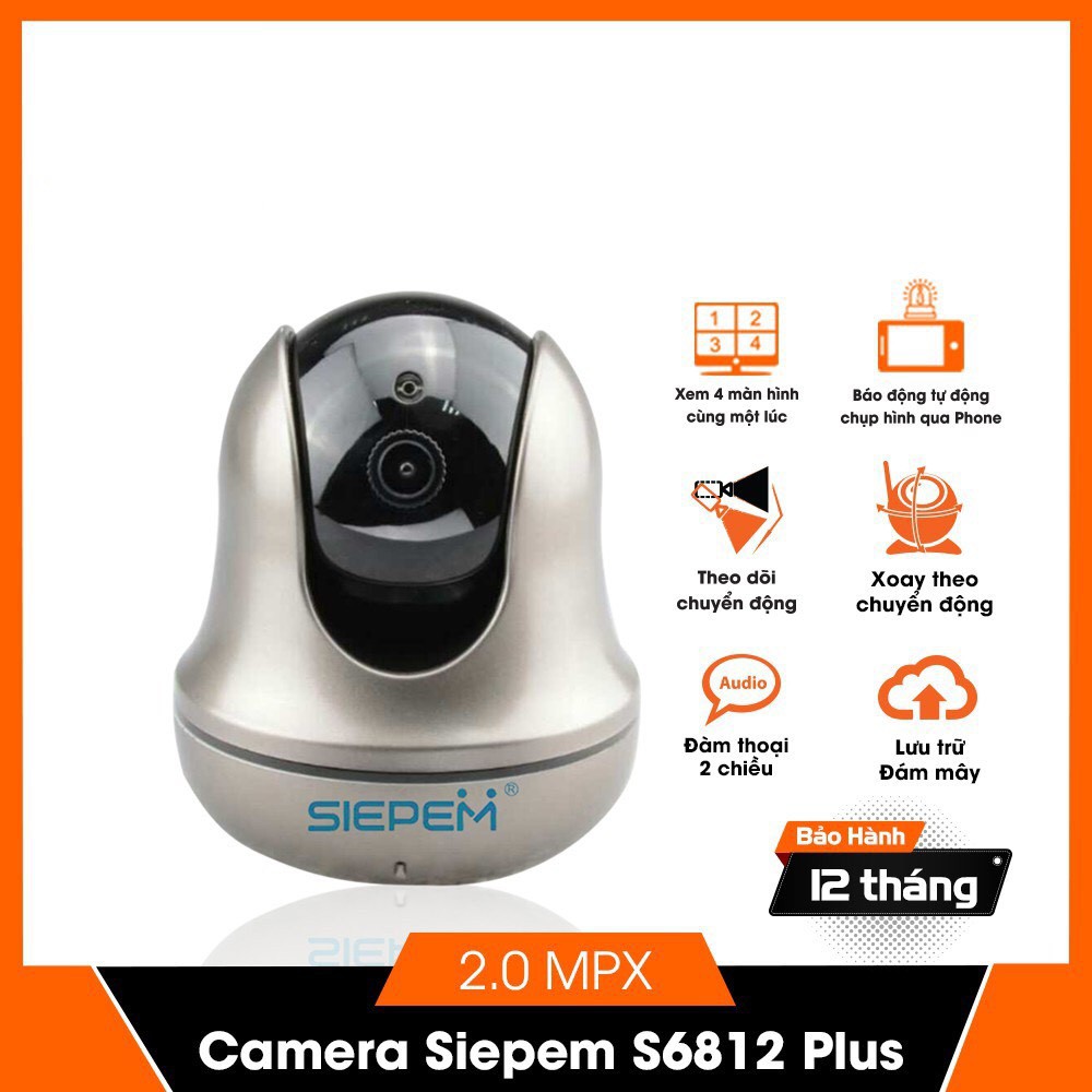 Camera giám sát IP WIFI ROBO Siepem S6812 PLUS -2.0Mp