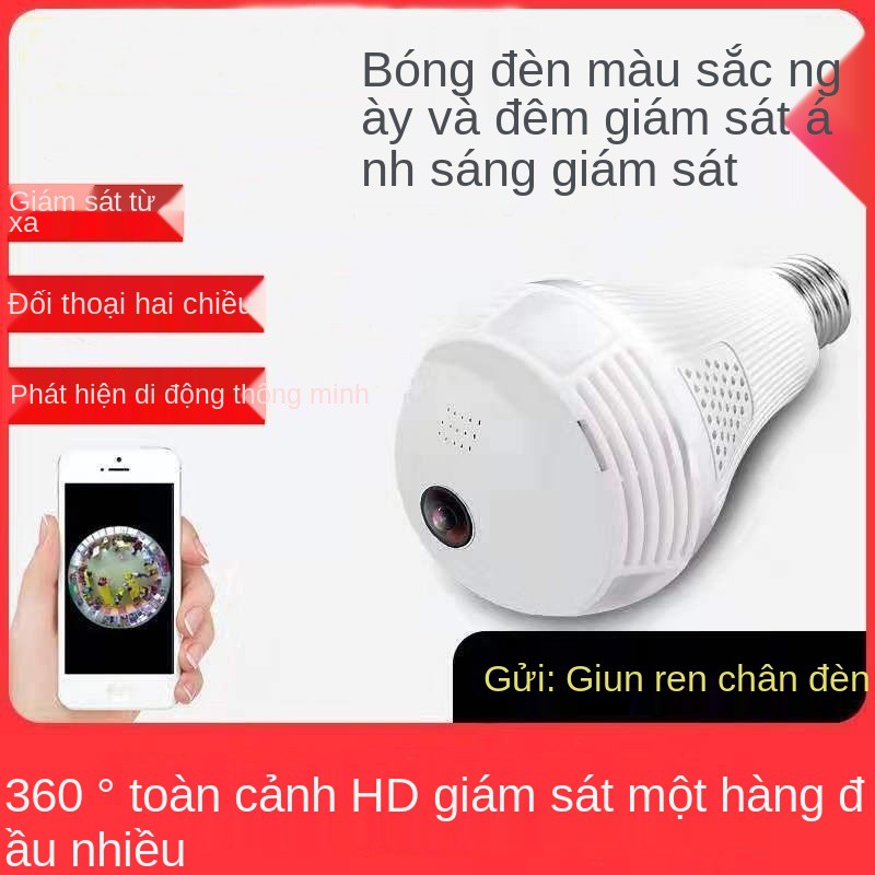 bóng đèn toàn cảnh camera quan sát wifi không dây giám mạng thông minh di động độ nét cao nhà trong