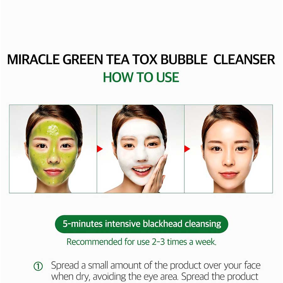 Sữa Rửa Mặt Some By Mi Giảm Mụn Đầu Đen - Bye Bye Blackhead 30 Days Miracle Green Tea Tox Bubble 120ML