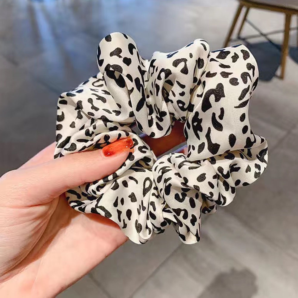 Dây buộc tóc đàn hồi họa tiết da báo thời trang thanh lịch cho nữ