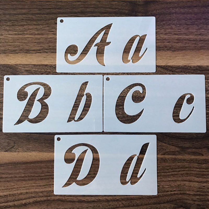 Bộ 40 Khuôn Vẽ Họa Tiết Chữ Tiếng Anh Độc Đáo