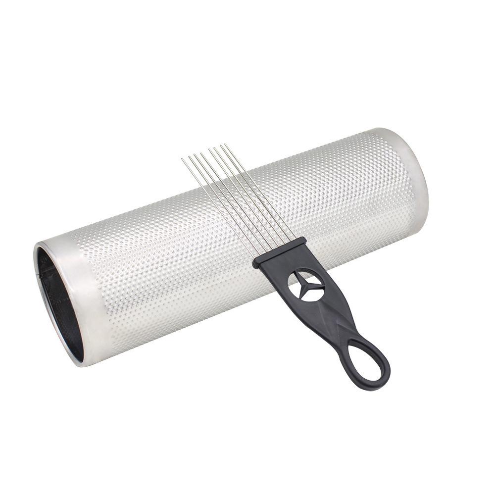 PISTA Dụng Cụ Lắc Cát Cầm Tay Hình Trụ Bằng Kim Loại Màu Đen