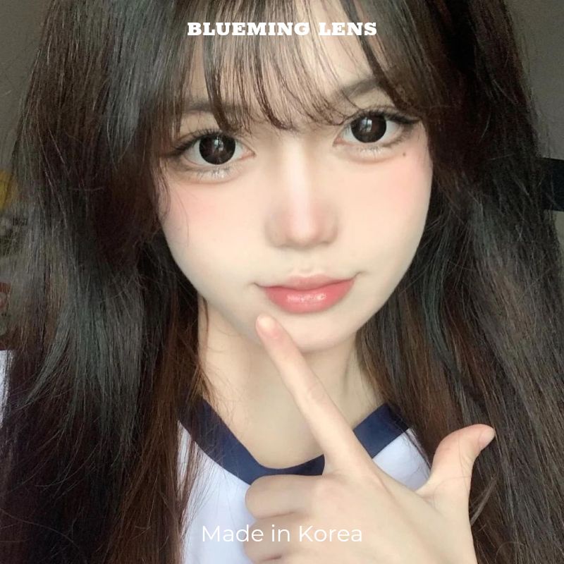 Lens mắt Black kính áp tròng đen tự nhiên, đủ size có giãn