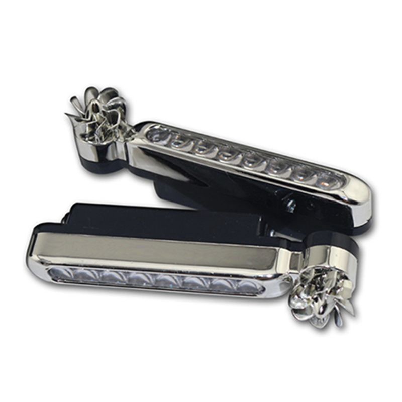 2 Thanh đèn LED chia 8 bóng dùng trợ sáng cho xe hơi