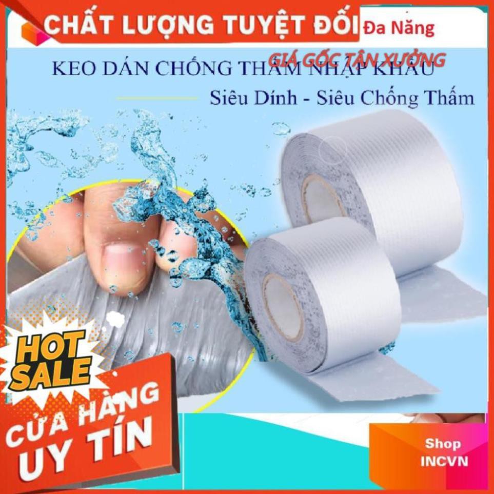 [ LOẠI 10CM] BĂNG KEO CHỐNG THẤM NHẬT BẢN CHUYÊN DỤNG WATERPROOF BỀN BỈ VỚI THỜI GIAN - HV Store 303
