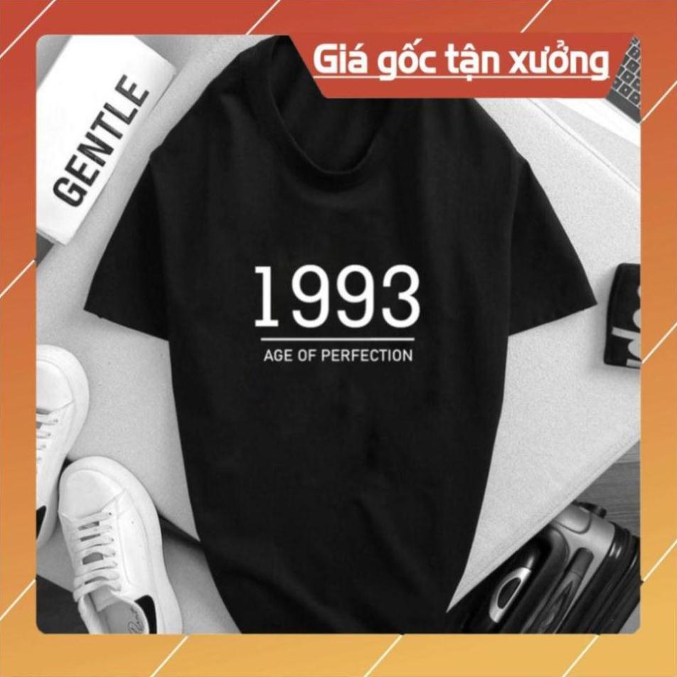 Áo phông màu ĐEN in năm sinh 1990,1991,1992,1993,1994  [FREESHIP] Áo unisex,vải cotton xịn