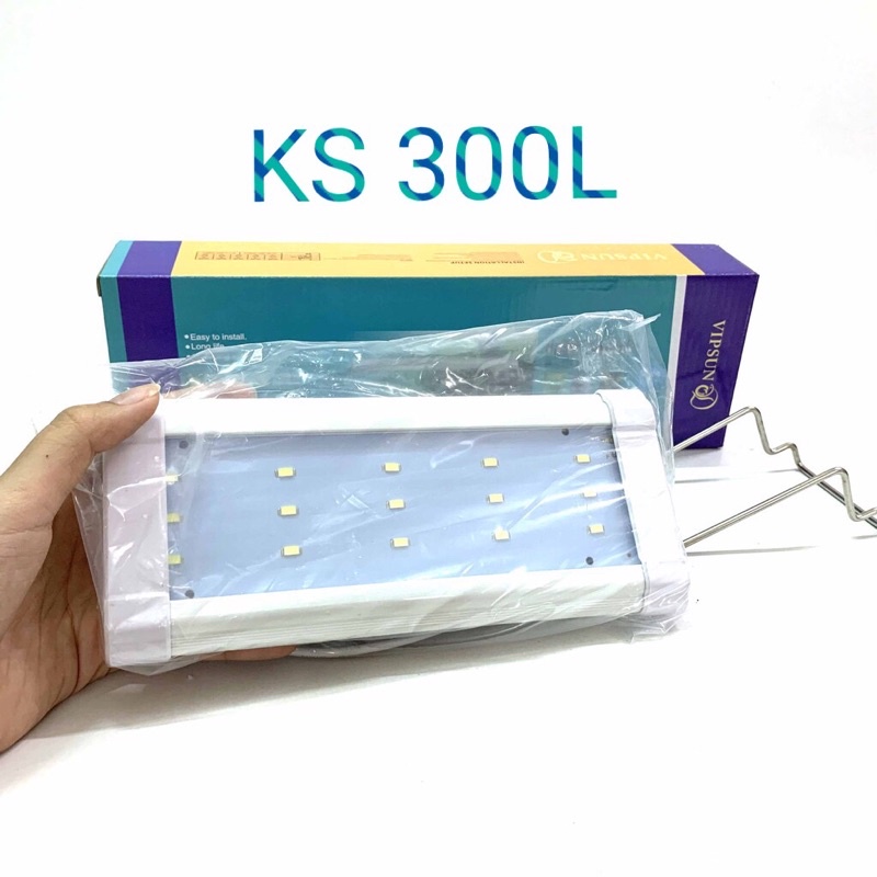 Đèn LED Máng VIPSUN KS 300L Ánh Sáng TRẮNG XANH Cho Hồ Cá, Hồ Thuỷ Sinh | Size 20-30cm