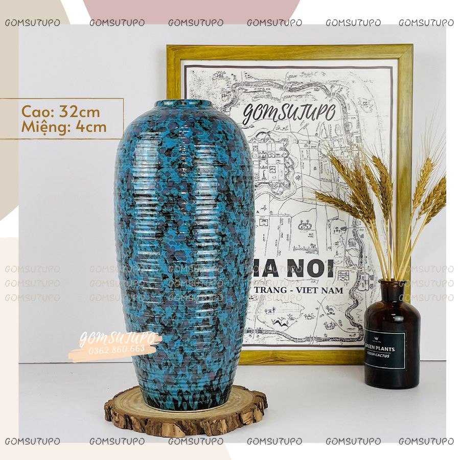 Lọ Hoa Hoả Biến Men PHÁP Bình Hoa Trang Trí Decor - gomsutupo - Gốm Sứ TUPO Gốm Sứ Bát Tràng