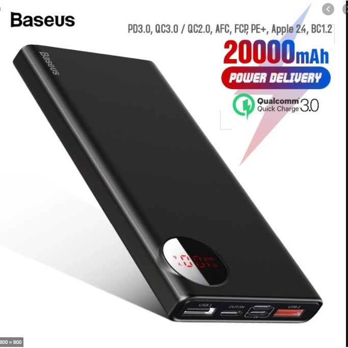 Sạc dự phòng ⚡CHÍNH HÃNG⚡ pin sạc dự phòng BASEUS 20000MAH 22,5W  thiết kế mạch tinh vi, an toàn khi sử dụng