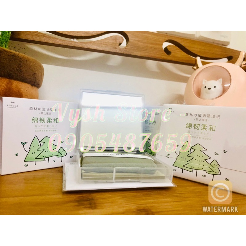 Hộp giấy thấm dầu kèm gương cute hột me TẶNG KÈM LÕI THAY THẾ TIỆN LỢI | BigBuy360 - bigbuy360.vn