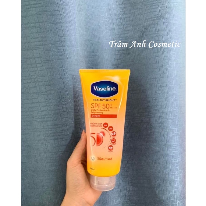 Sữa dưỡng thể Vaseline 50X chống nắng Healthy Bright SPF50+ PA++++ 320ml