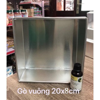 Khuôn nhôm vuông gò liền 20cm (20*8 cm)