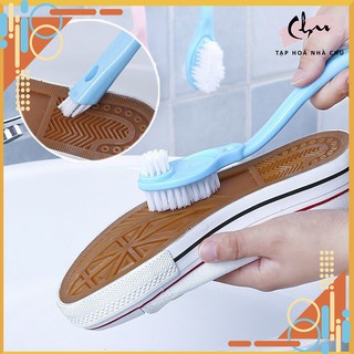 Bàn Chải Cọ Rửa Giày Dép Nhà Vệ Sinh Nhà Bếp 3 Trong 1 - 3 Đầu Bàn Chải - Nhựa PVC Cao Cấp