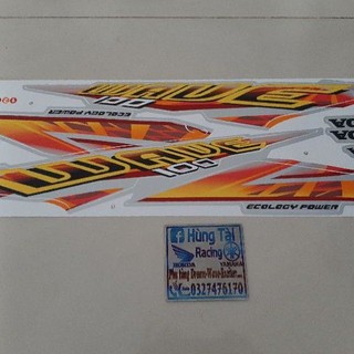 Bộ tem dán xe WAVE thái 100 2004 màu vàng