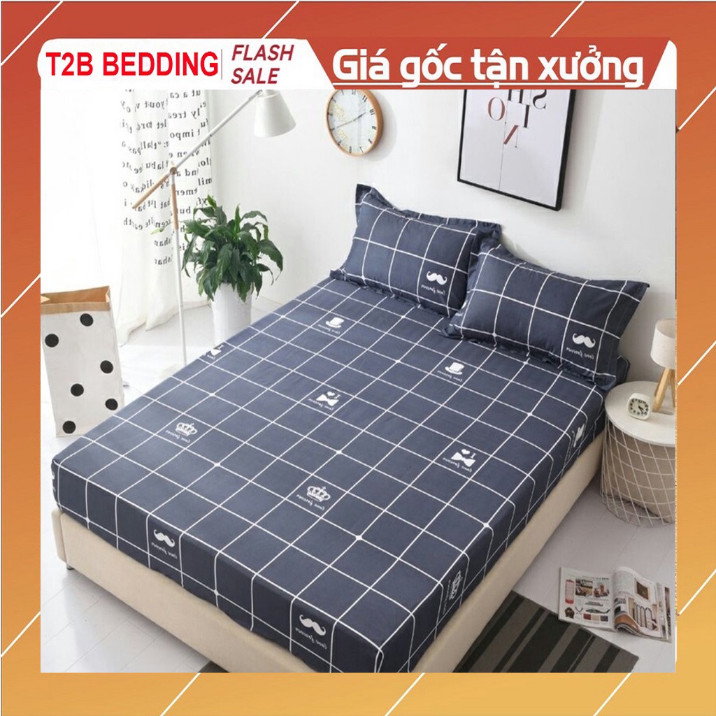 Bộ 3 món ga gối cotton poly 1m4, 1m6 x 2m , giá rẻ nhất thị trường