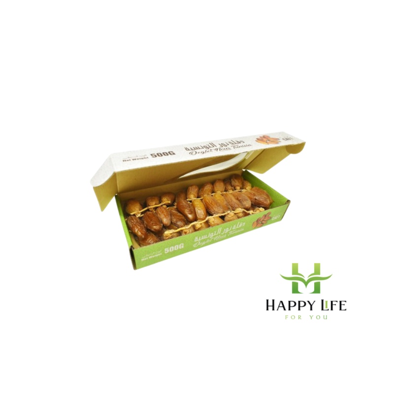 Chà là nguyên cành Sanwa Deglet Nour Tuisinia hộp 500g, đồ ăn vặt - Happy Life 4U