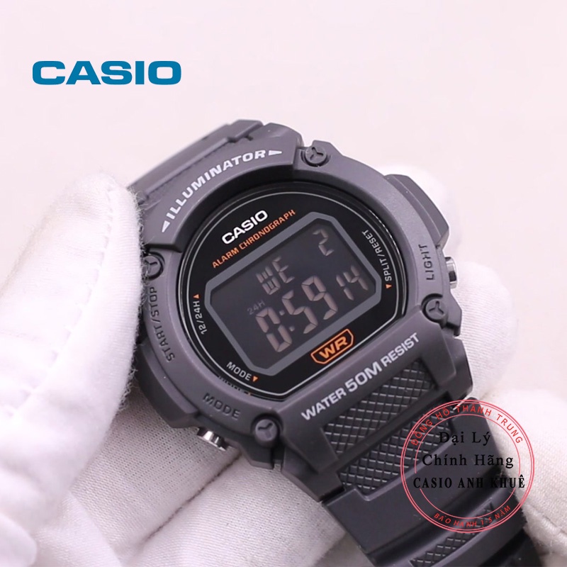 Đồng hồ điện tử nam Casio W-219H-8BVDF thể thao giá rẻ