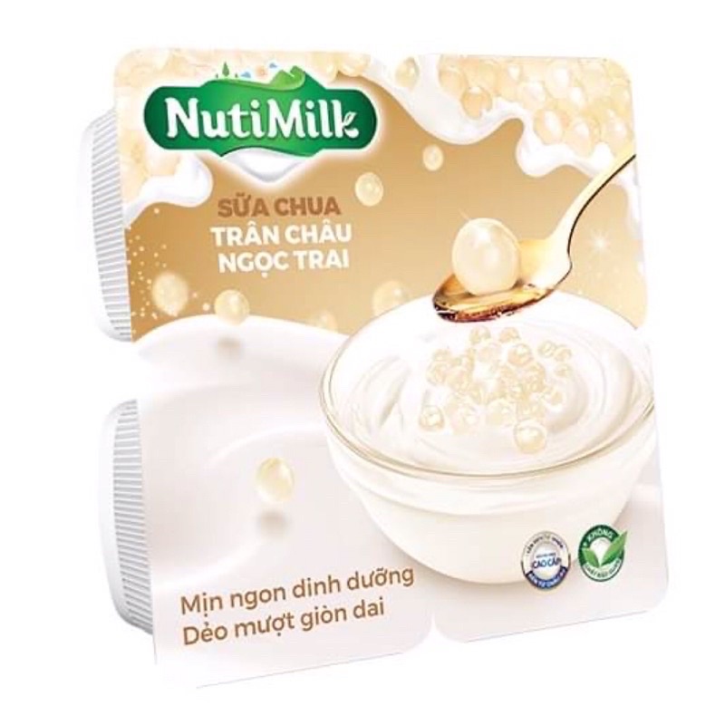 Nutimilk sữa chua trân châu đường đen, trân châu ngọc trai, tổ yến của Nutifood