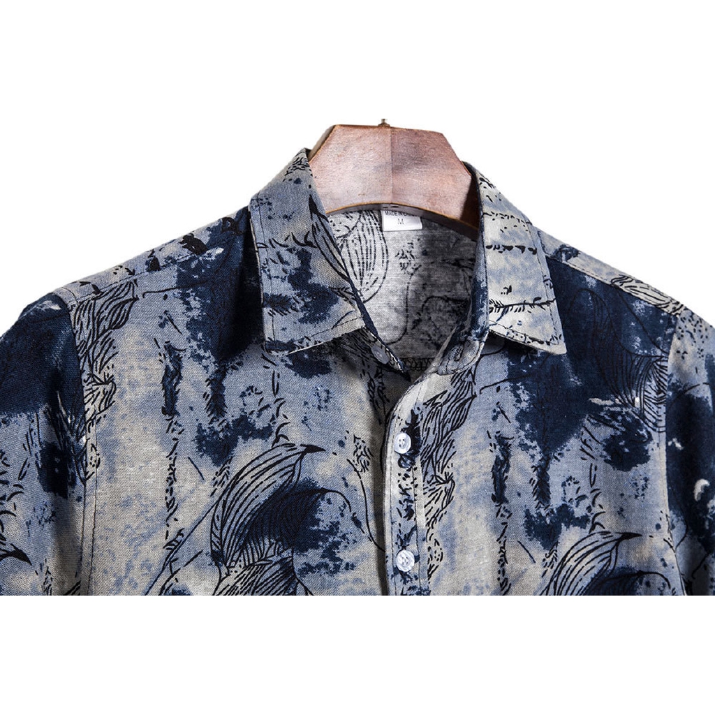 Men's plus size short-sleeved shirt fashion print British fan shirt | BigBuy360 - bigbuy360.vn