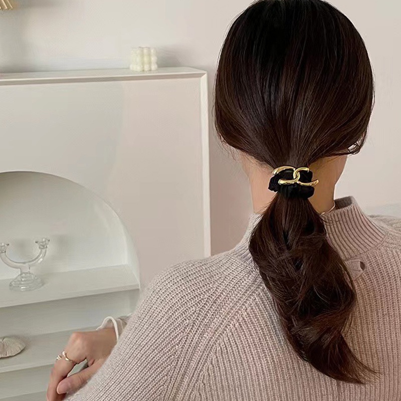 Dây Buộc Tóc Kim Loại Hình Thánh Giá Phong Cách Retro Nhật Hàn