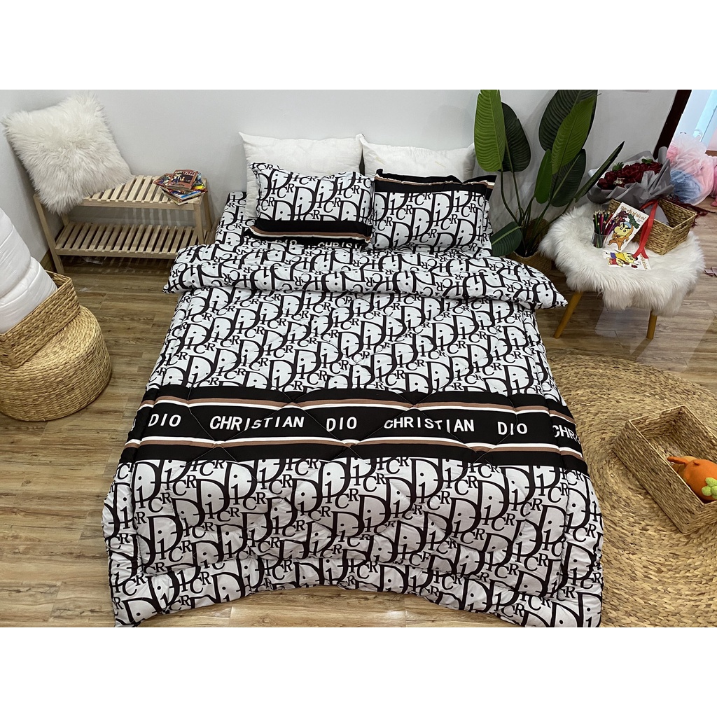 Bộ 5 món chăn phao ga gối poly cotton hàng loại 1 mẫu mới được chọn màu