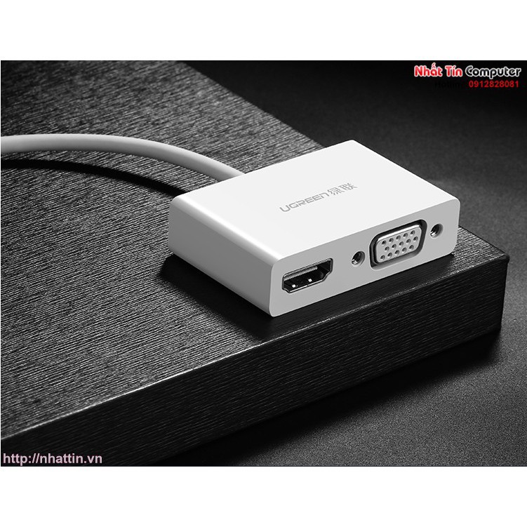 Cáp chuyển đổi USB type C to HDMI/VGA hỗ trợ full HD 3D 4Kx2K chính hãng Ugreen 30843