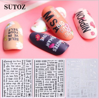 Sticker trang trí móng mẫu chữ mới 2019