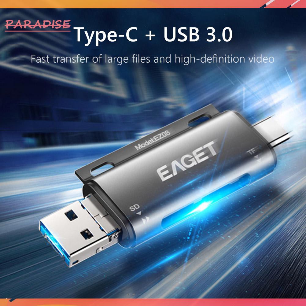 Đầu Đọc Thẻ Nhớ Tf / Otg Ez08 Usb C 3.0 Thiên Đường Kính 1 Eaget Ez08