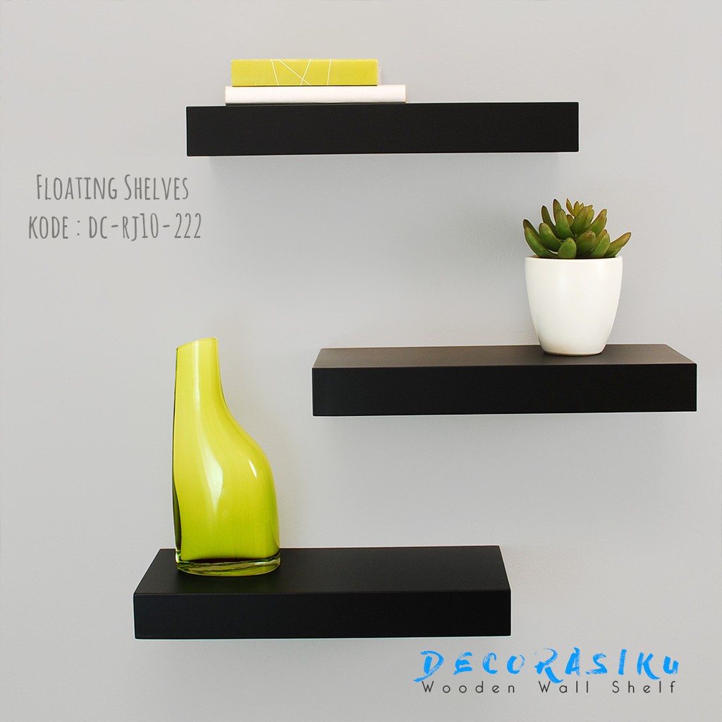 Set 3 Kệ Treo Tường 3.5x10 X 20cm Tự Nhiên Dùng Để Đựng Đồ Giảng Dạy