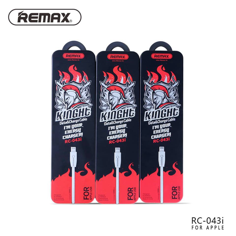 Cáp sạc nhanh REMAX KNIGHT Lightning RC-043i cho Iphone - Cáp Iphone