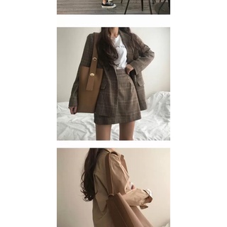 Túi da pu tote, túi xách vai ulzzang