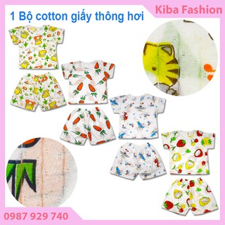 Bộ quần áo trẻ em cotton giấy