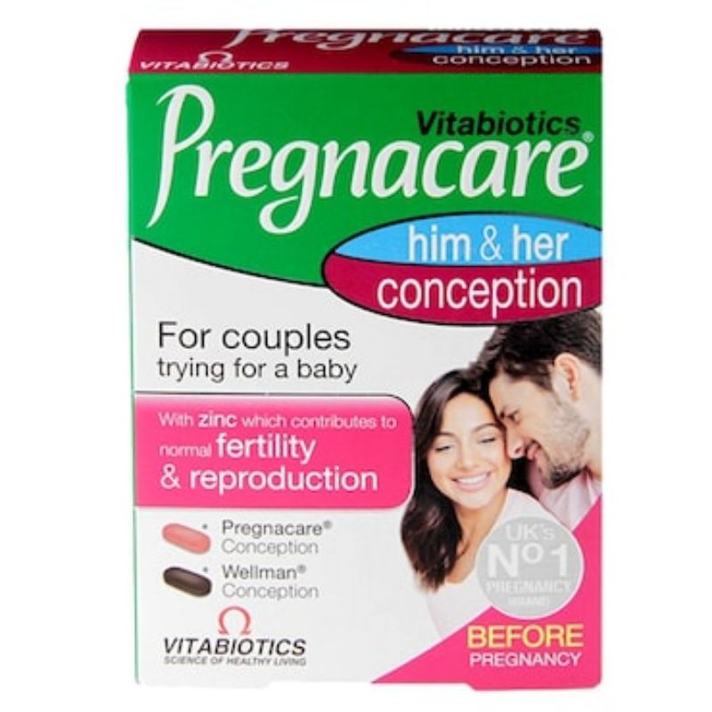 Vitamin Pregnacare Him and Her Conception tăng khả năng thụ thai cho 2 vợ chồng