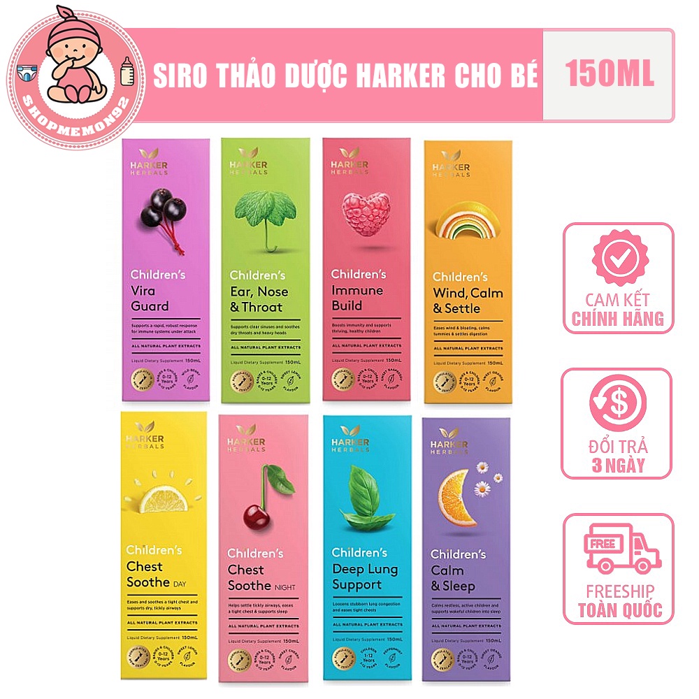 Siro thảo dược Harker Herbals NewZealand 100ml và 150ml các loại cho bé