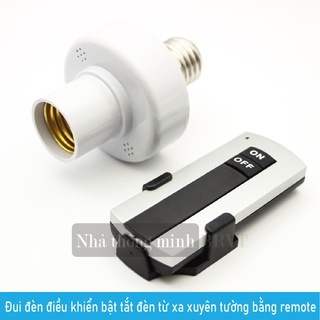 Đui đèn điều khiển bật tắt đèn từ xa xuyên tường bằng remote - Đui đèn thông minh