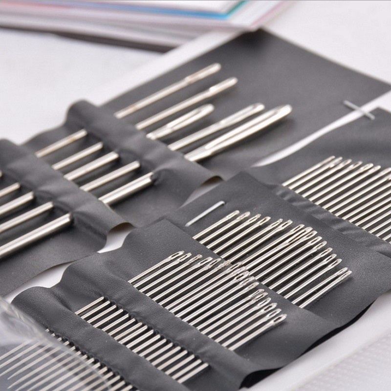 Set 55 Kim May Vá Bằng Thép Không Gỉ Nhiều Kích Thước Khác Nhau Dùng Làm Đồ Thủ Công DIY