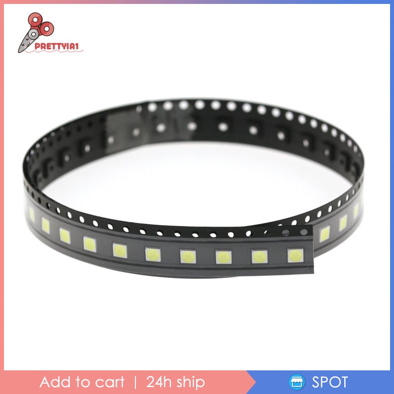 [Prettyia1] Set 100 Đèn LED Diode 3535 SMD Màu Trắng Lạnh 3V