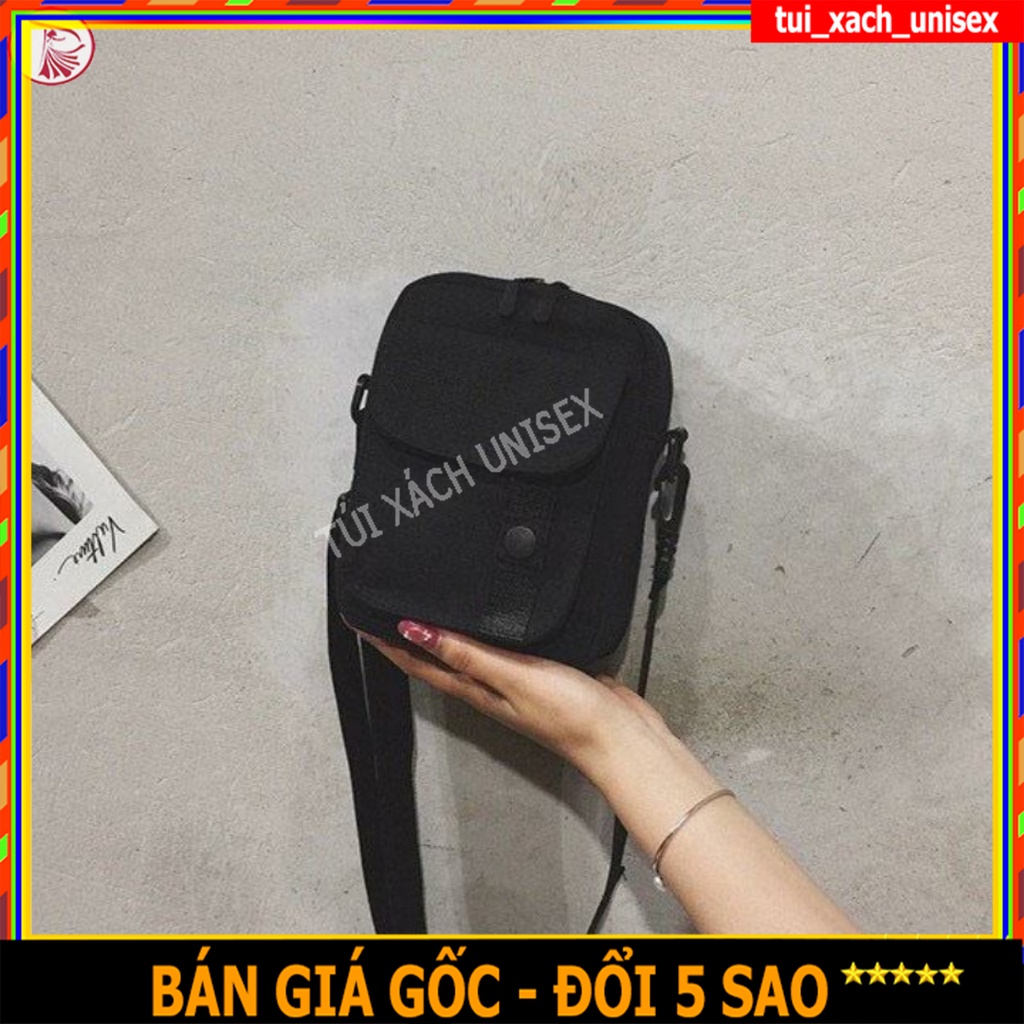 ❤️ GIÁ SỈ ❤️ TÚI ĐEO CHÉO NAM NỮ ĐỰNG VỪA ĐIỆN THOẠI CHẤT VẢI KAKI BỐ KHÓA GÀI SIZE 16CM T027